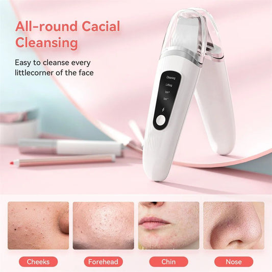 Skin Scrubber Face Spatula Facial Skin Exfoliator Scraper And Blackhead Remover Pore Cleaner With Face Lifting Deep Cleansing Face Lifting Machine For Blackhead Extractor