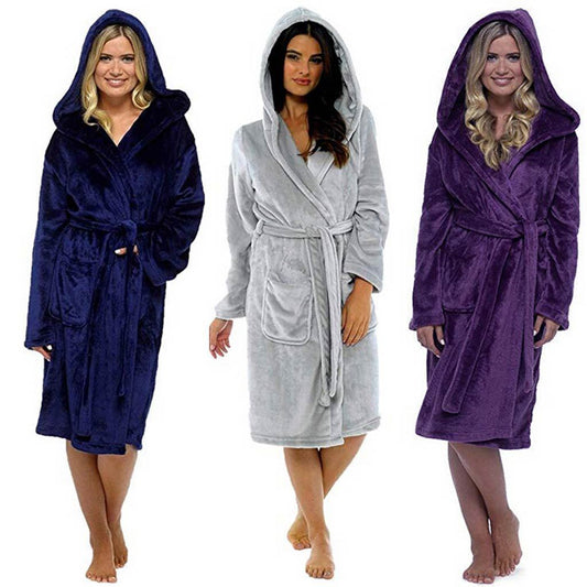 Women's Long Bathrobe With Belt